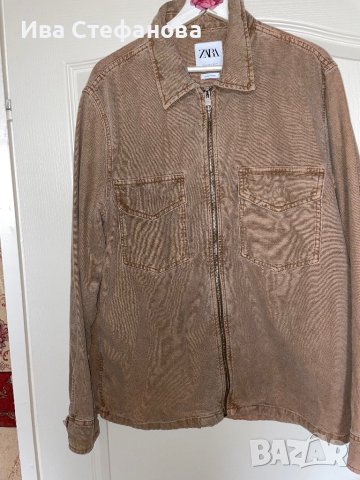 Ново дънково яке риза сафари спортно елегантно Зара Zara zara размер L, снимка 4 - Якета - 44449905