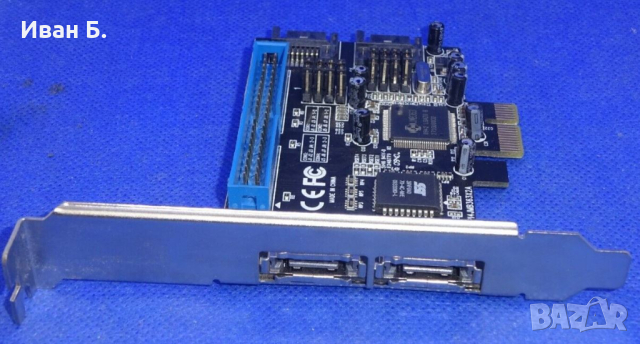 Адаптер DeLock PCIe x1 към 2x SATA, 2x eSATA, 2x IDE, снимка 2 - Кабели и адаптери - 44605041