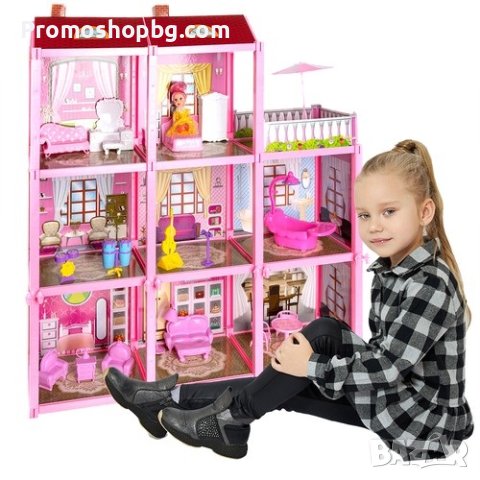 ПОСЛЕДЕН БРОЙ! Къща за кукли Kruzzel 65 см + включени аксесоари, снимка 1 - Други - 42892502