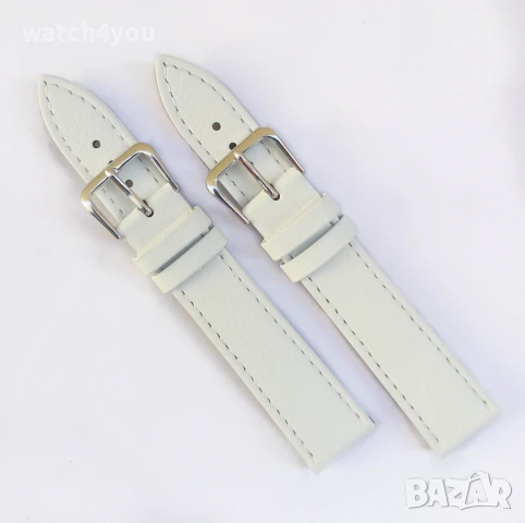 НОВА БЯЛА КАИШКА ОТ ЕСТЕСТВЕНА КОЖА.БЕЛИ КАИШКИ ЗА ЧАСОВНИЦИ BIALA KAISHKA ZA CHASOVNIK BELI KAISHKI, снимка 3 - Каишки за часовници - 19577111