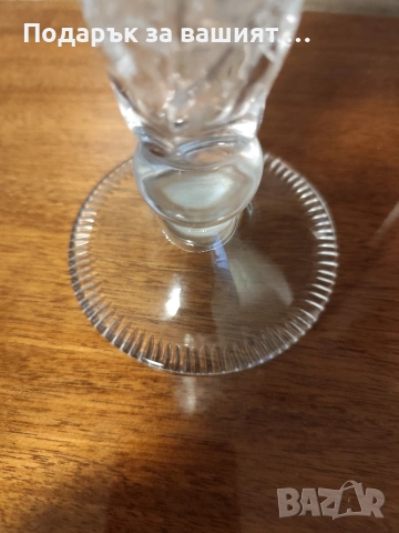 Бохемски оловен кристал .Ваза., снимка 5 - Колекции - 51035961