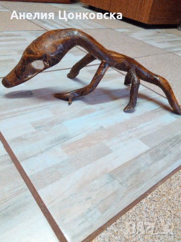 Сувенир голям динозавър от дърво  , снимка 1