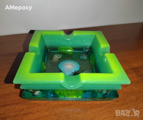 Страхотен флуоресцентен пепелник за пури от епоксидна смола! , снимка 3 - Други - 52058950