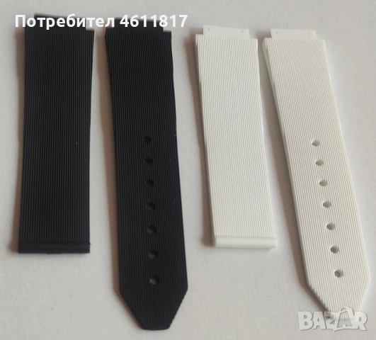 Силиконови каишки HUBLOT 21-15мм, снимка 3 - Каишки за часовници - 52179453