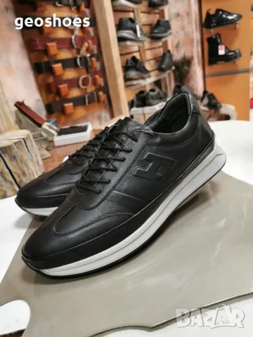 Мъжки обувки изцяло естествена кожа с анатомично ходило, стелка естествена кожа и големи размери. , снимка 6 - Спортни обувки - 47555946