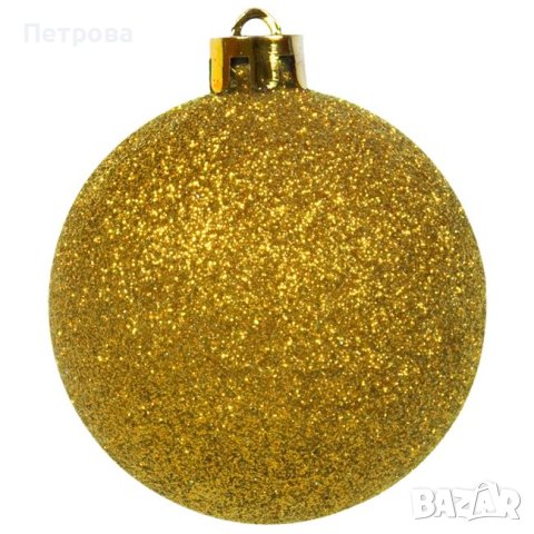 Златисти топки за елха-100 броя/Топки за коледна елха/украса за елха/декорация, снимка 4 - Декорация за дома - 42720666