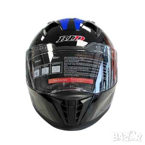 Мото каска с вградени очила, снимка 3 - Аксесоари и консумативи - 53307479