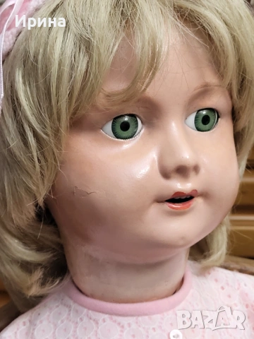 Антична кукла от композит 1940-50 г, 67 см., снимка 2 - Колекции - 54240299