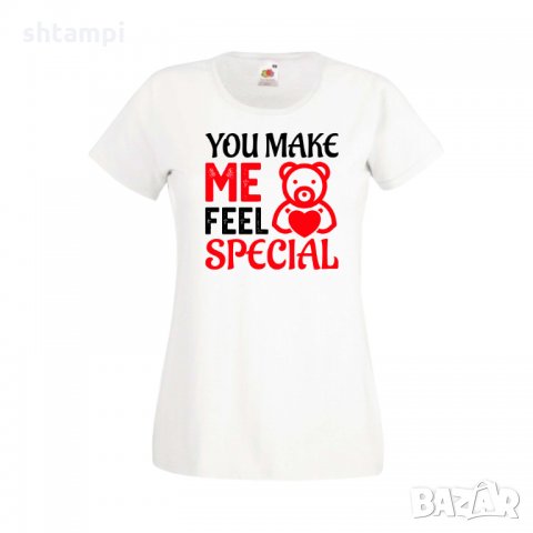 Дамска тениска Свети Валентин You Make Me Feel Special 2, снимка 3 - Тениски - 35649660