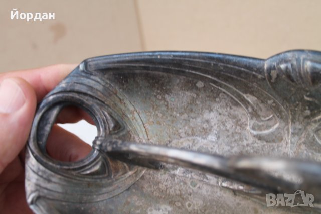 Посребрен лъжичник АРТ Деко, снимка 9 - Антикварни и старинни предмети - 42406781