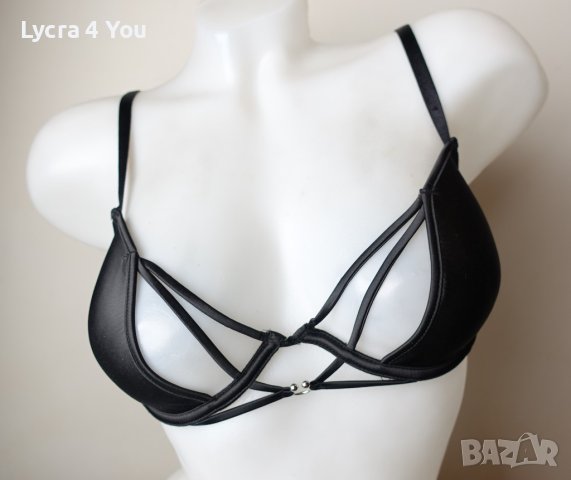 80В черен сатенен сутиен от Mister*Lady, снимка 7 - Бельо - 42795158