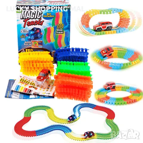 Светеща писта Magic Tracks 220 части , снимка 7 - Коли, камиони, мотори, писти - 47971471