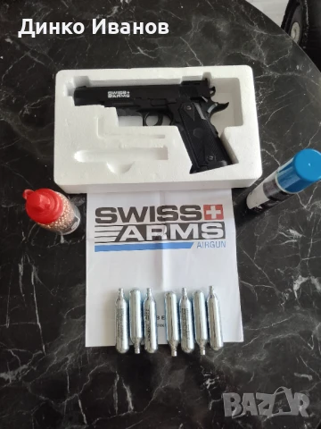 CYBG SA P1911 пистолет с метални съчми 4.5, снимка 1