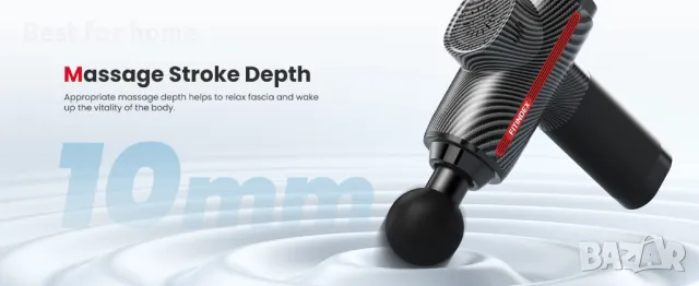 Масажиращ професионален пистолет с подгряване и охлаждане, FITINDEX, снимка 11 - Масажори - 48448346