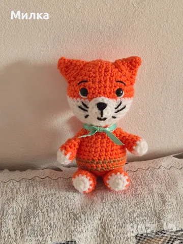 Ръчно изработена играчка - Коте, снимка 4 - Плюшени играчки - 53197548