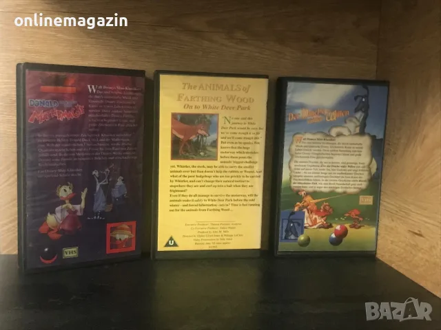 3 видеокасети с анимации VHS, снимка 2 - Други жанрове - 56434889