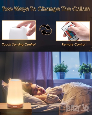 LED нощна лампа Auxmir, снимка 9 - Лед осветление - 52038154