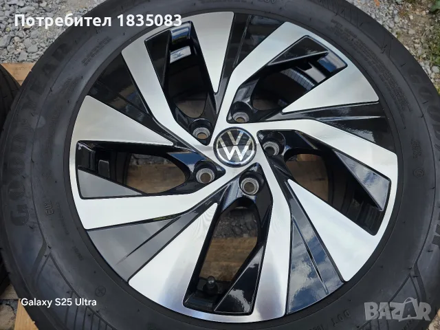 Лети джанти 16ки 5х112 VW + летни гуми 215/60/16 GoodYear, снимка 7 - Гуми и джанти - 56264935