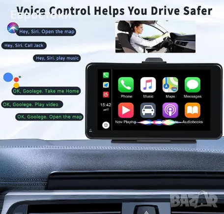 Универсална мултимедия Camecho, екран 7 инча, Apple Carplay / Android Auto Smart Player, Aux AV IN , снимка 8 - Аксесоари и консумативи - 48349523