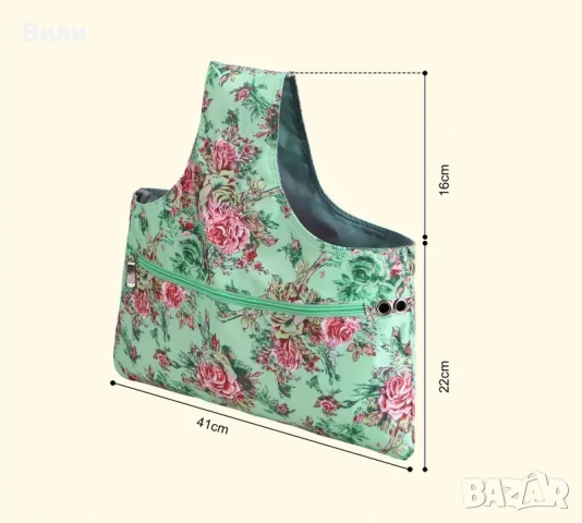 Голяма чанта за съхранение на прежда, органайзер за плетене, снимка 5 - Други стоки за дома - 52123172