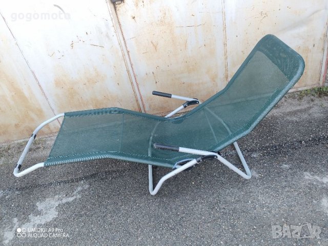 Плажен стол люлеещ, сгъваем шезлонг люлка,зиро гравити, синьо зелено, снимка 7 - Къмпинг мебели - 36788119