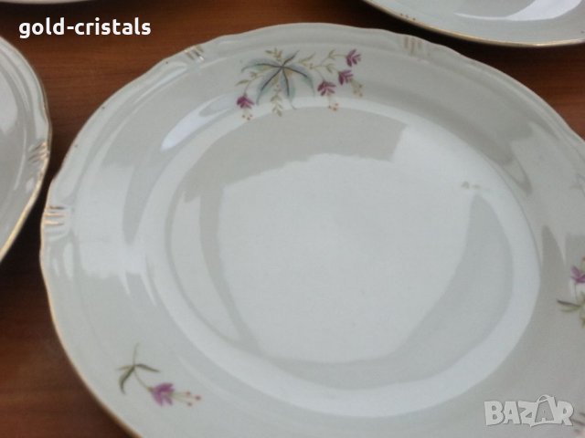 Стар български порцелан чинии плитки, снимка 2 - Антикварни и старинни предмети - 34112369