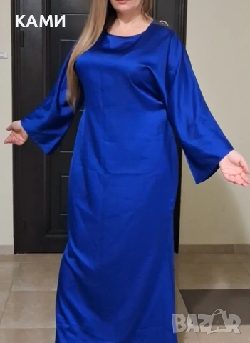 Турско син цвят рокля М и Л размер, снимка 4 - Рокли - 54014117