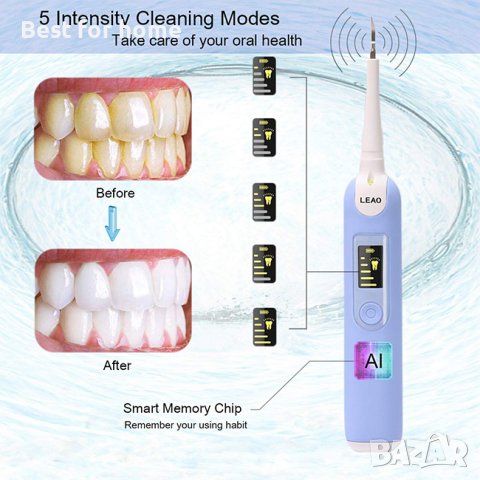 Електрическо апарат за отстраняване на плака за зъби Calculus Remover, 5 режима, снимка 9 - Други - 40232958