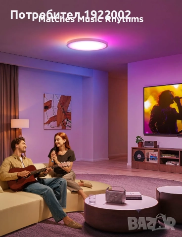 Лампа Govee 30cm RGBWW + RGBIC Smart Ceiling Light, снимка 2 - Лед осветление - 52966390
