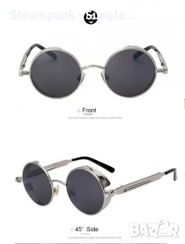3 цвята Дизайнерски ретро метални слънчеви очила Steampunk Unisex 2023, снимка 2 - Слънчеви и диоптрични очила - 39415261