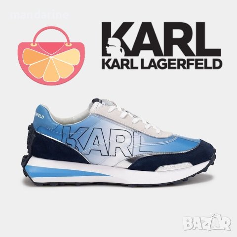 KARL LAGERFELD № 45 🍊 Мъжки спортно елегантни обувки с лого нови с кутия, снимка 7 - Спортно елегантни обувки - 42447434