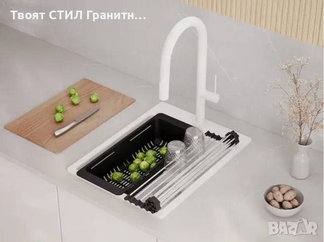 САМО 119E Кухненска Мивка от гранит модел РИГА XXL 430 x 500 mm