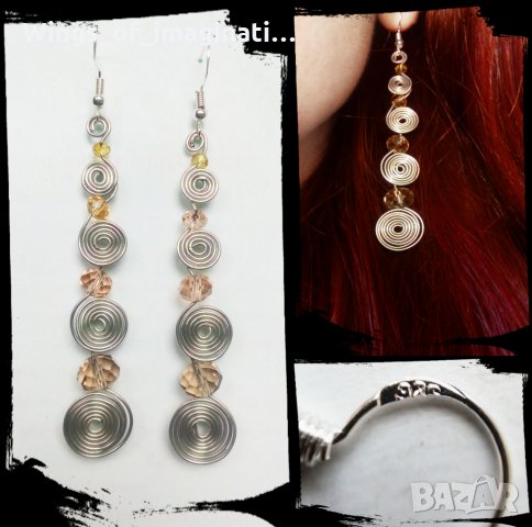! РАЗПРОДАЖДБА ! - Обеци ръчна изработка със сребро 925 по 3 лв., снимка 4 - Обеци - 30969932