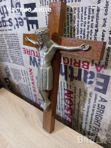 Старо разпятие/ кръст за стена, снимка 5 - Антикварни и старинни предмети - 54183600
