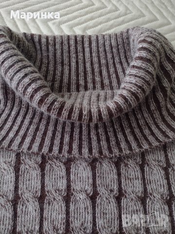 Мек пухкав и плътен пуловер с шал яка., снимка 3 - Блузи с дълъг ръкав и пуловери - 42089812