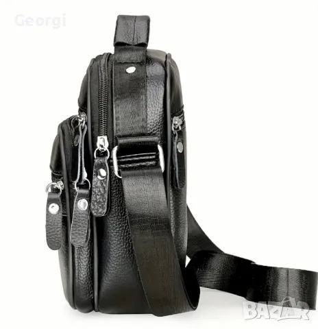  Мъжка компактна и малка чантичка с дръжка за през рамо (естествена кожа), снимка 16 - Чанти - 49305880