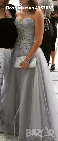 Бална рокля в комплект с обувки и чанта, снимка 1