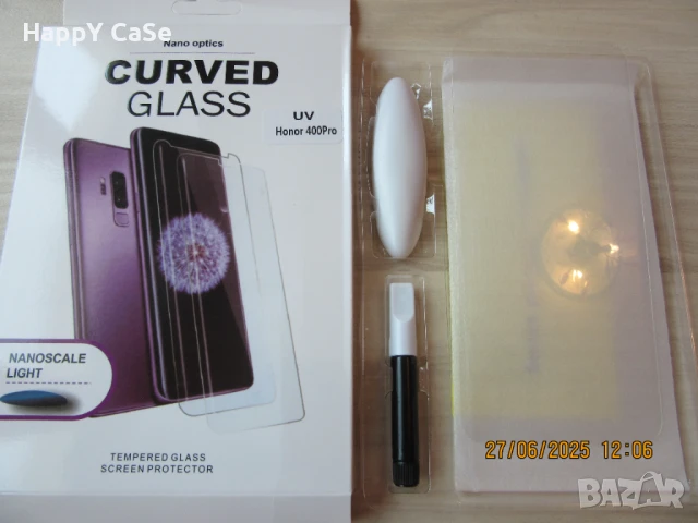 Honor 400 Pro 5G / UV Nano Стъклен протектор с течно цяло лепило, снимка 9 - Фолия, протектори - 50639872