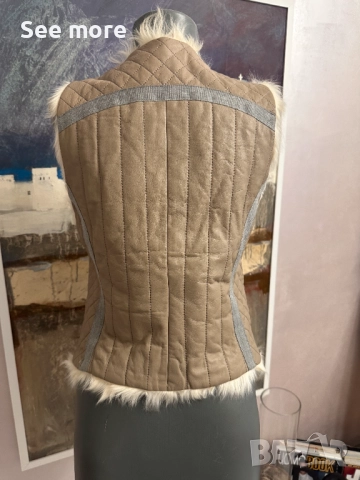 GUSTAV елек кожа с агнешка кожа S, снимка 3 - Елеци - 52587137