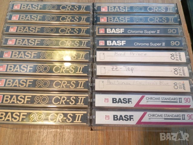 Лот от 18 аудио касети BASF CR-S II 90  Chrome super II 90/60 Chrome Standart II 90 хромни ленти