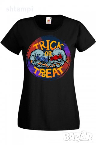 Дамска тениска Halloween 05,Halloween,Хелоуин,Празник,Забавление,Изненада,Обичаи,