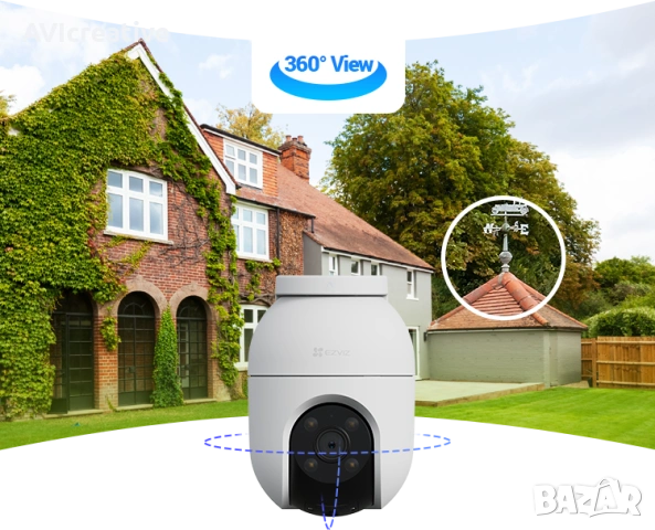 EZVIZ C8C външна камера, цветно нощно виждане, завъртане/накланяне 360°, WiFi, 1080p,, снимка 2 - IP камери - 53921470