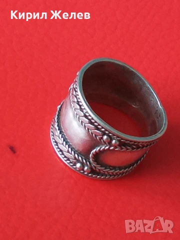СТАРИНЕН РЕТРО АРТ ОРНАМЕНТИРАН СРЕБЪРЕН ПРЪСТЕН СРЕБРО ВИСОКА ПРОБА МАЙСТОРСКО БИЖУ 34933, снимка 15 - Антикварни и старинни предмети - 50354739