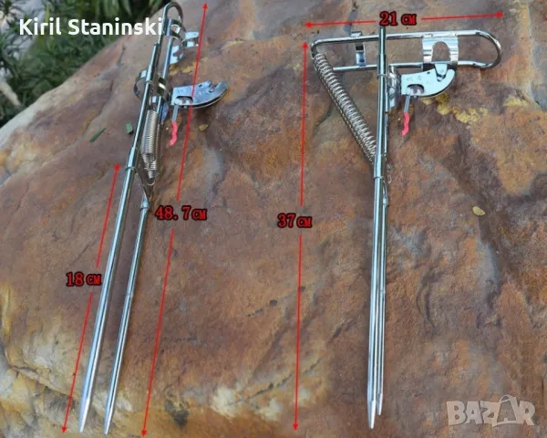 Автоматичен държач за въдица с двойна пружина от неръждаема стомана, снимка 4 - Въдици - 47807773