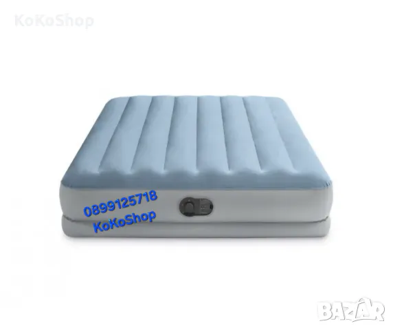 Надуваем матрак с USB помпа Intex-152x203x36 см./надуваем матрак/надуваемо легло, снимка 2 - Надуваеми легла - 49690057