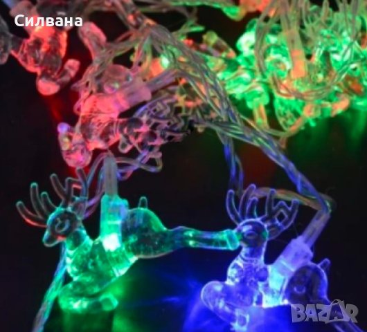 Многоцветни коледни LED лампички с различни фигури - Многоцветни, снимка 3 - Лед осветление - 42713648