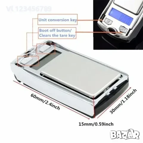 Миниатюрна везна - автомобилен ключодържател -200g/ 0.01g, снимка 5 - Други стоки за дома - 52264234