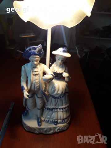 Ретро порцеланова нощна лампа , снимка 2 - Антикварни и старинни предмети - 31269339