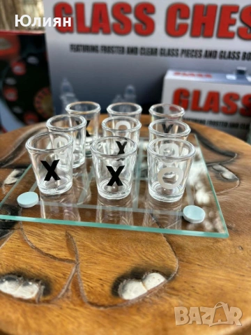 Морски шах с шотове от стъкло 🍻❌⭕, снимка 6 - Шах и табла - 53930091