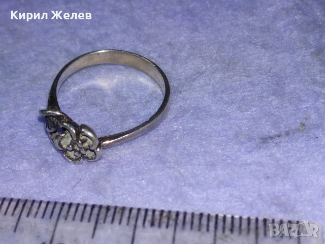 Стар ФЛОРАЛЕН СРЕБЪРЕН АРТ ДЕКО ПРЪСТЕН РОЗА ВИСОКА ПРОБА СРЕБРО МАЙСТОРСКА РЪЧНА ИЗРАБОТКА 40553, снимка 8 - Антикварни и старинни предмети - 42787918
